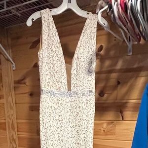 Jovani pageant dress ( like new- worn one time) -size 2, off white